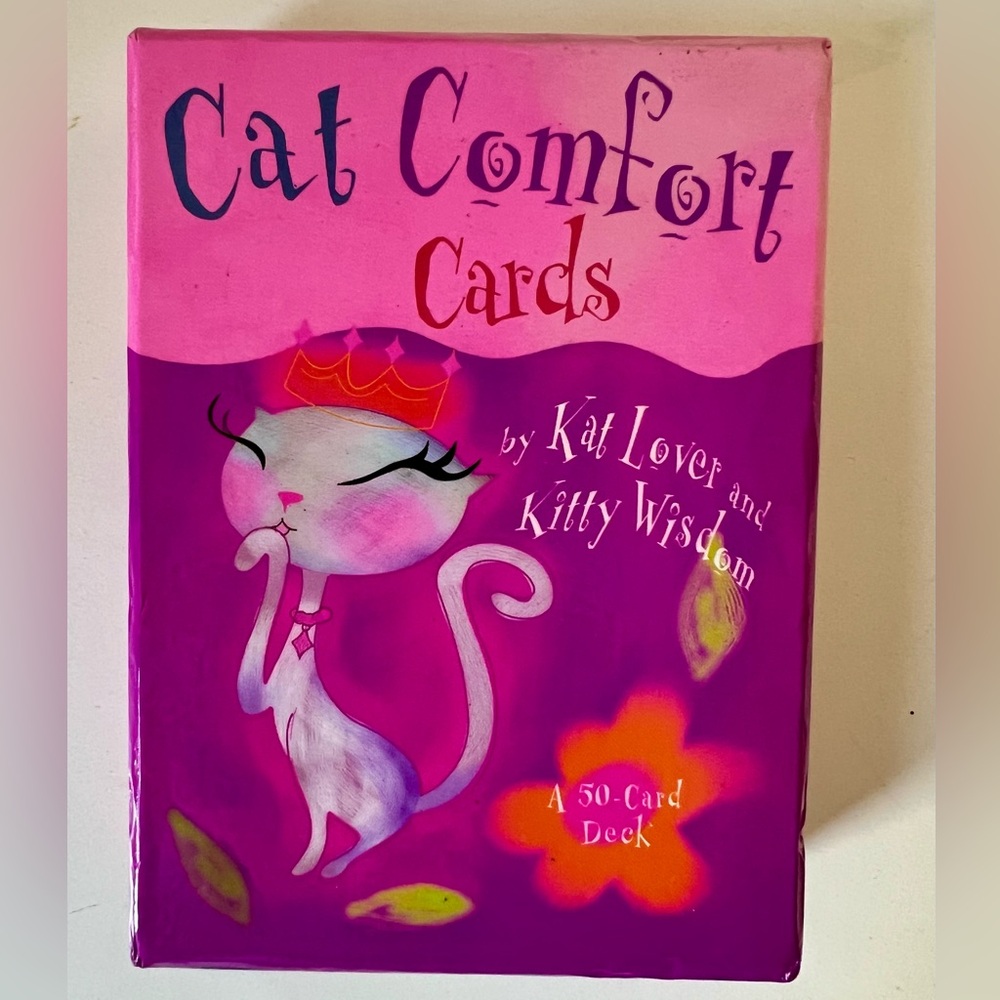 Cat Comfort Cards • 50‑Card Oracle Deck • Funky • Kat Lover & Kitty Wisdom